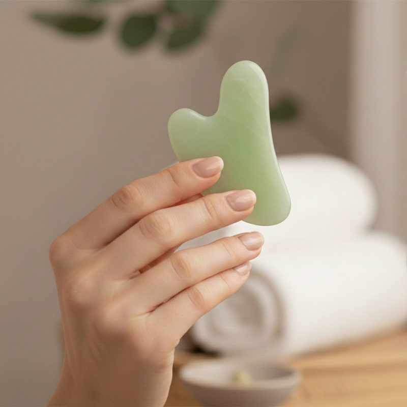 Jade Green Resin Gua Sha